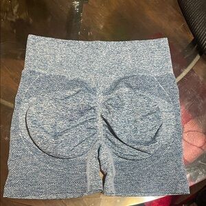 Fashion Nova Textured Blue Bike Shorts 
size M short size L